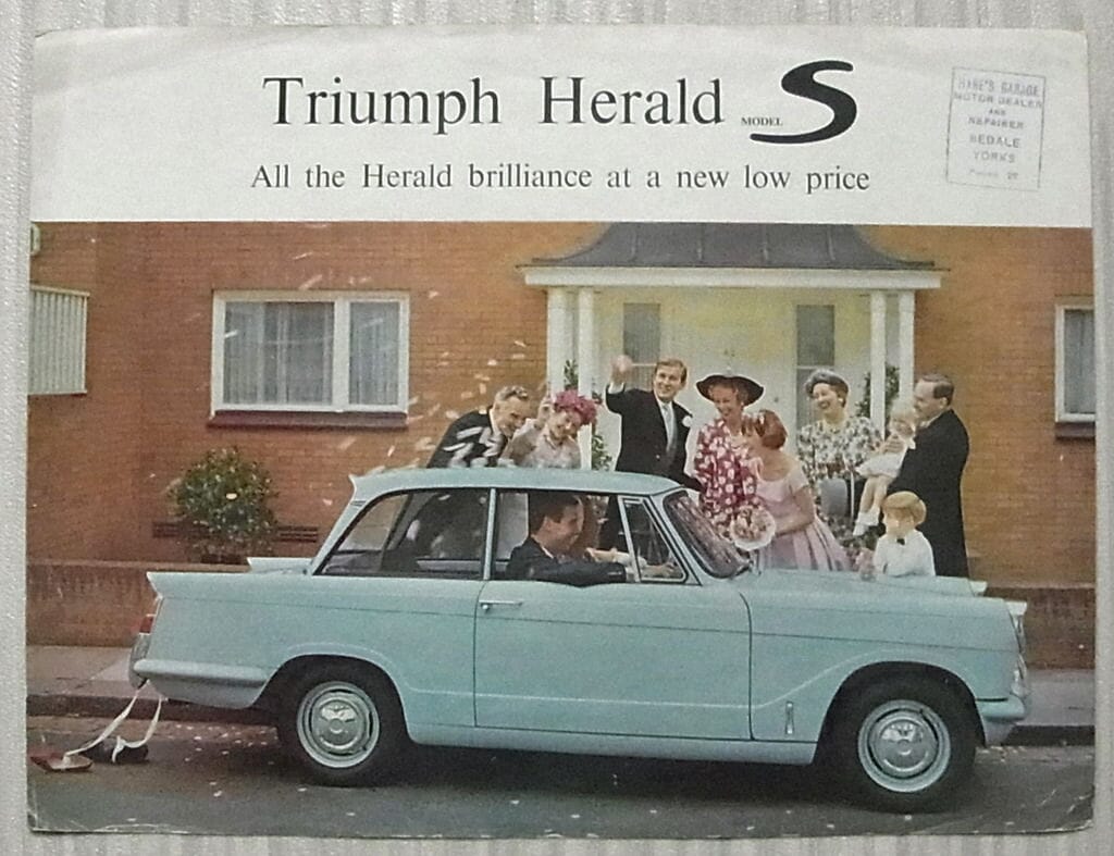 Hare's Garage, Bedale. Triumph Herald S brochure