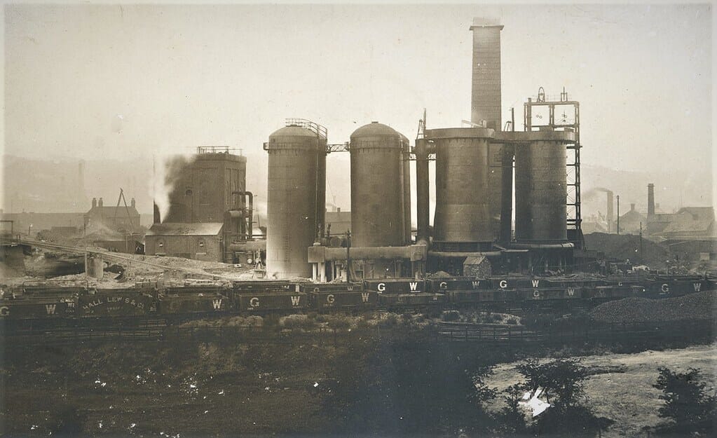 Bilston Blast Furnaces Iron & Steel Works GWR Wagons Wolverhampton RP c1920