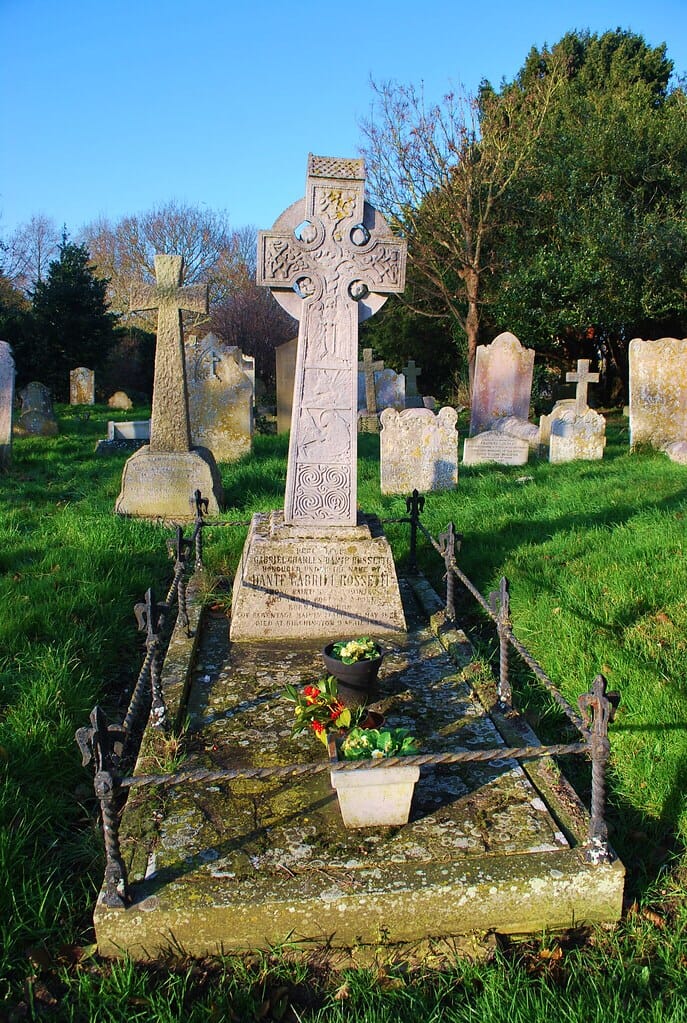 Grave of Dante Gabriel Rossetti, All Saints Church, Birchington, Kent