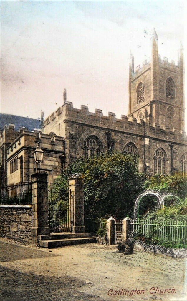 CALLINGTON ~ CORNWALL ~ St MARY's CHURCH 1907 ANTIQUE FRITH POSTCARD
