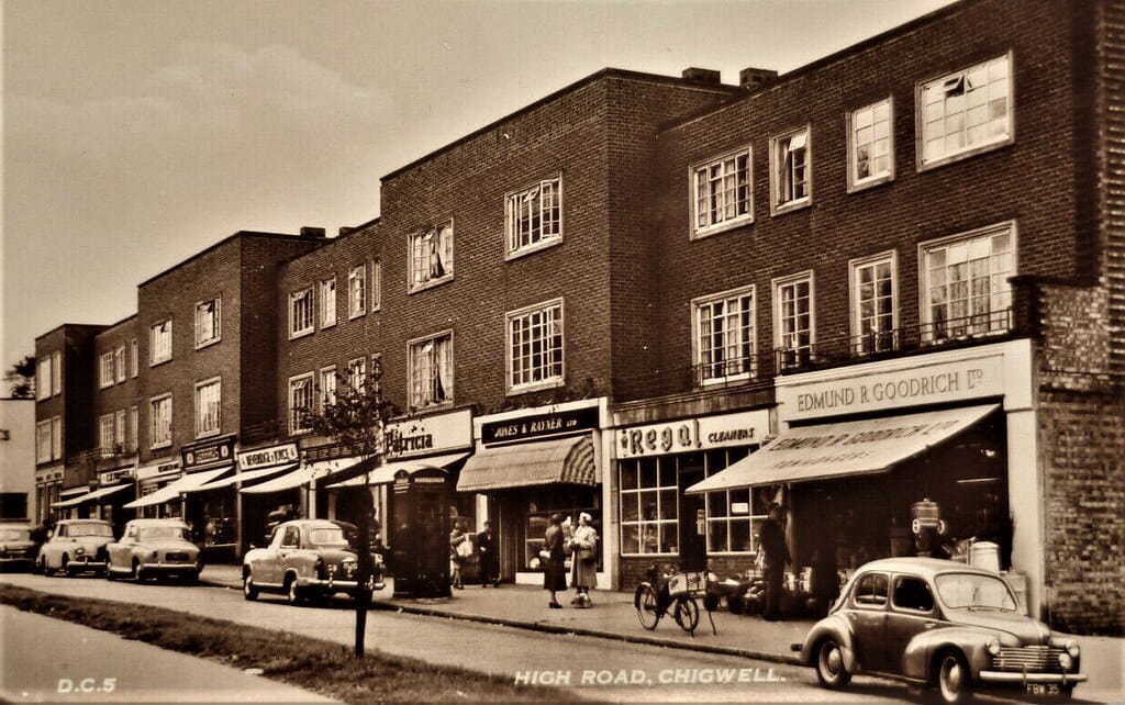 Real photo Brook Parade High Road Chigwell Essex 1960's