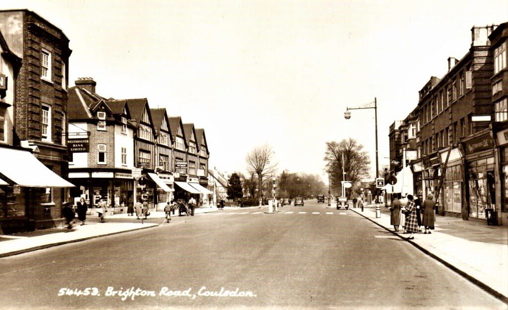 Coulsdon. Brighton Road 54453 by Sweetman. surrey 1953