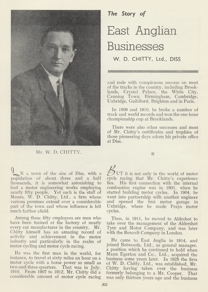 W. D. Chitty of Diss, Norfolk