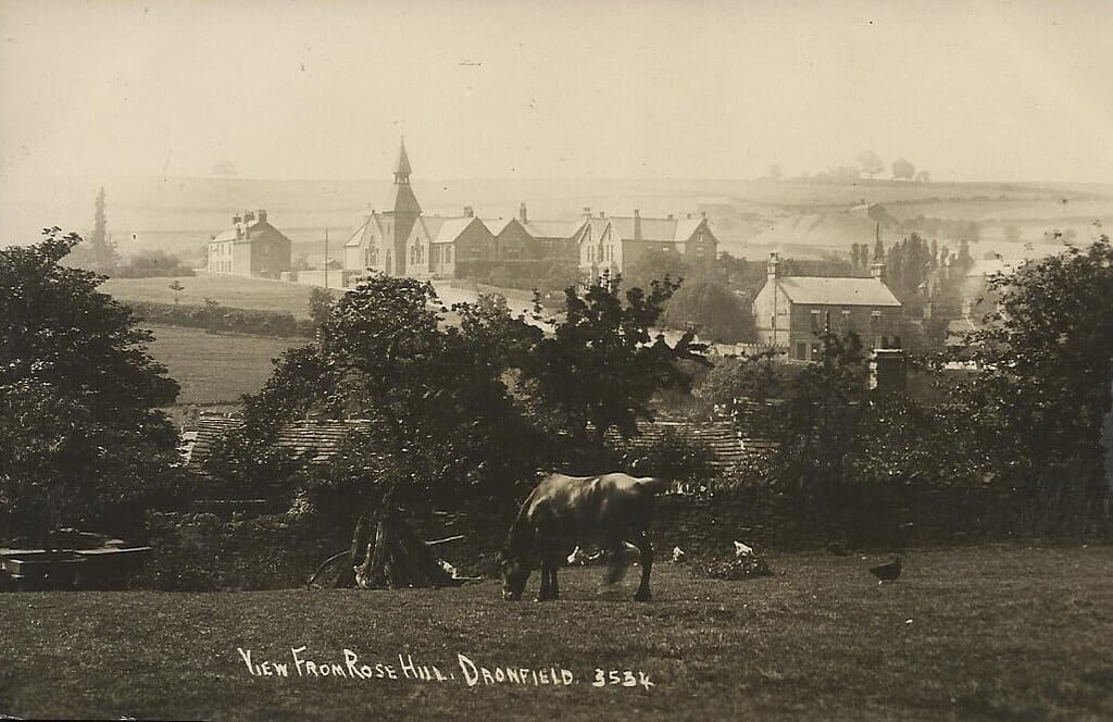 Dronfield. View from Rose Hill # 3534 by R.Sneath. c1915