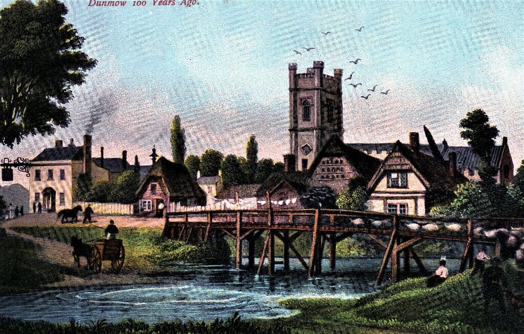 DUNMOW, ESSEX 100 YEARS AGO near Thaxted, Braintree & Bishops Stortford