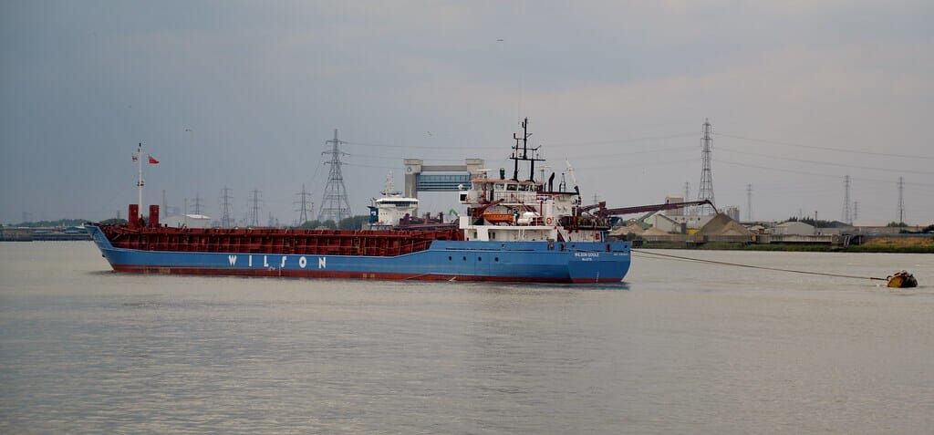 The Maltese Cargo Vessel Wilson Goole. Moored at Creekmouth, River Thames