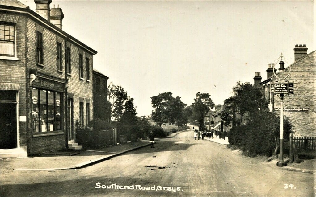 Grays, Essex, Southend Road, Shop, Children and Advertisements 1905