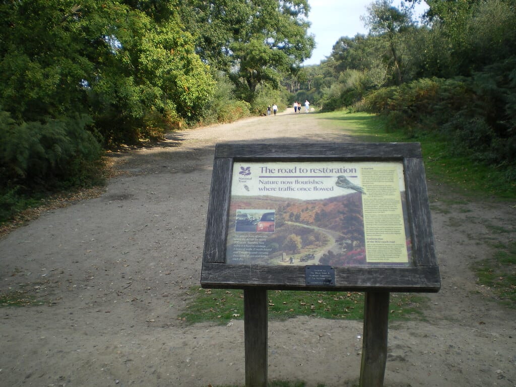 Former A3 London to Portsmouth road near Hindhead, Surrey.