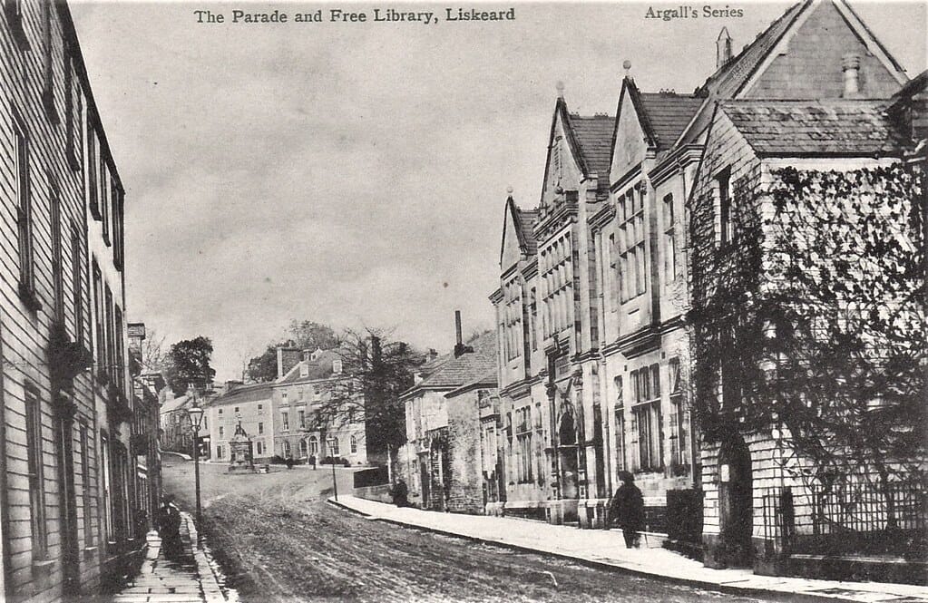The Parade & Free Library, LISKEARD, Cornwall