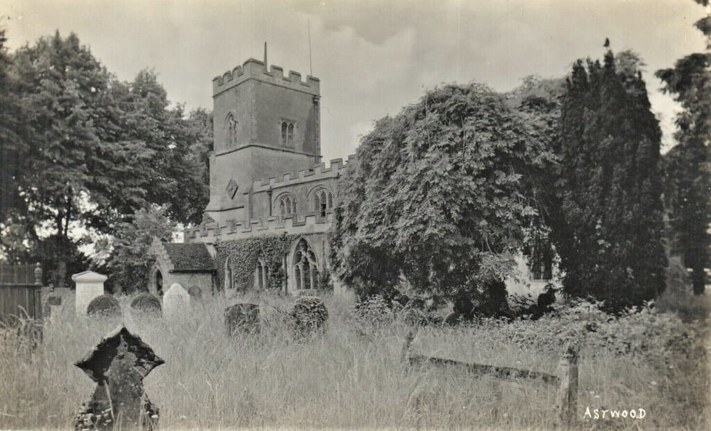 Astwood between Bedford & Newport Pagnell. Church by F.Sweetland, Bedford.B BEDFORDSHIRE 1910
