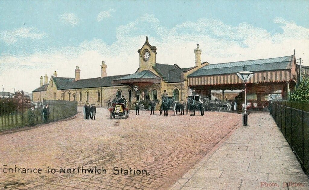 four different railway station cards NORTHWICH-Cheshire-PP- a19 59