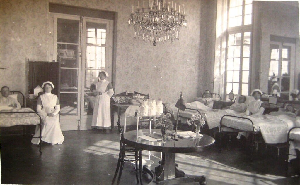 Interior view of Oldway War Hospital, Paignton, Devon, England