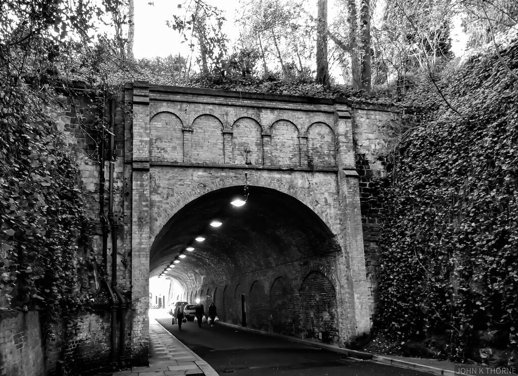 Probably the first road tunnel in the world. Reigate, Surrey.