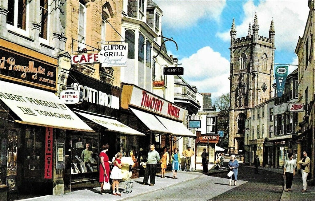 Fore Street, ST. AUSTELL, Cornwall c1970s Real Photo Postcard (60280)