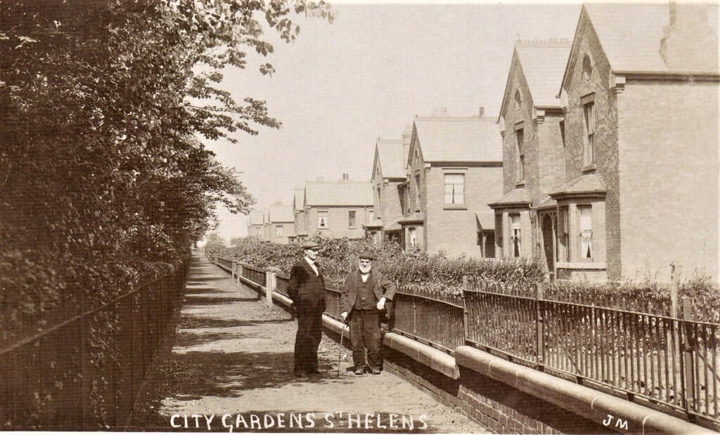 St Helens. City Gardens by JM. LANCASHIRE 1908