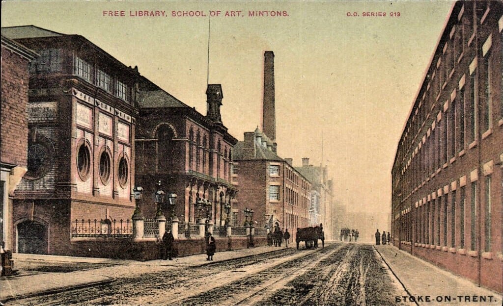 Stoke on Trent. Free Library, School of Art, Mintons 213 in CC Series. 1908 STAFFORDSHIRE