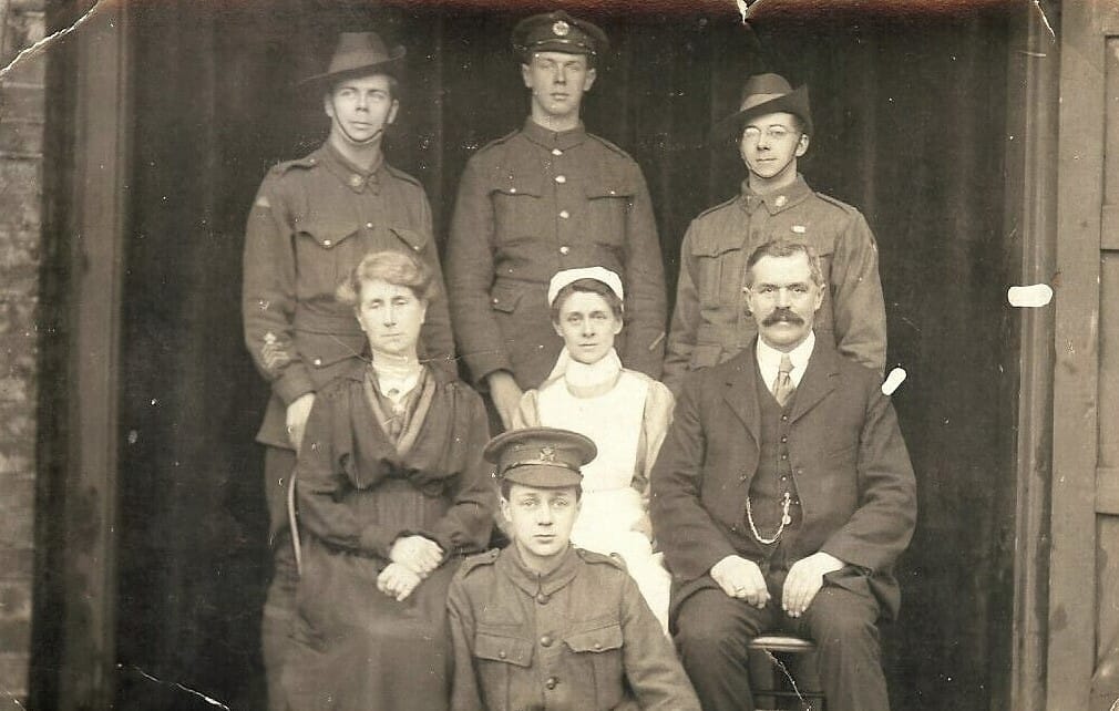 Price family group at 106 Pembury Road, Tonbridge, Kent, England - Boxing Day 1916