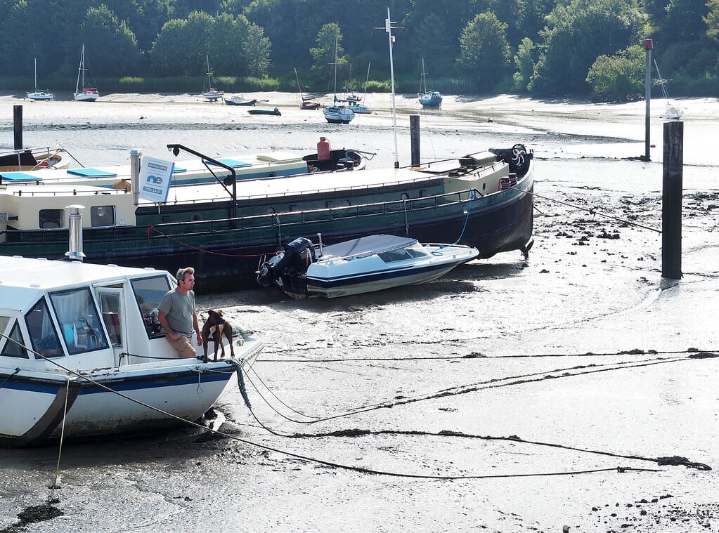 Low tide on the River Deben at Woodbridge, Suffolk